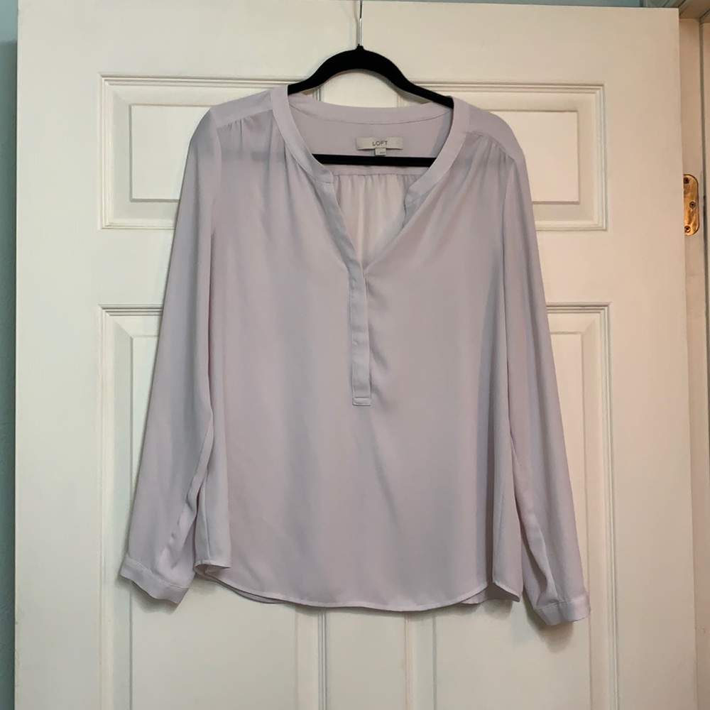 Loft purple flowy blouse